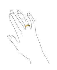 Bling Jewelry Plain Simple Wide Dome Silver Black Gold Plated Titanium Band Ring Comfort Fit 8MM