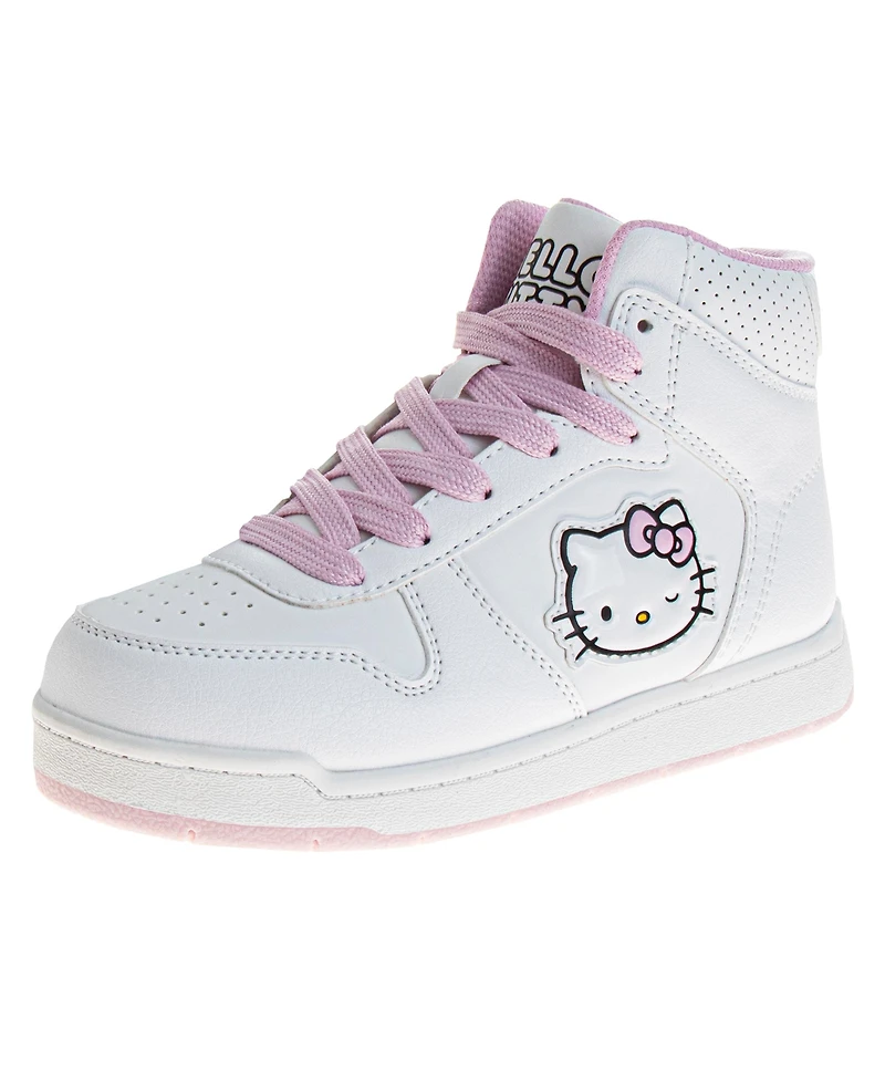 Hello Kitty Little and Big Girls Lace Up High Top Sneakers