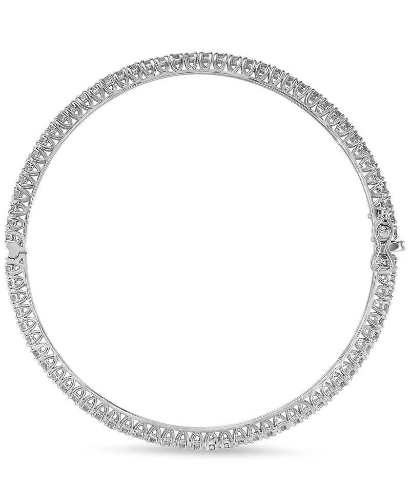 Diamond Bangle Bracelet (4 ct. t.w.) in 14k White Gold