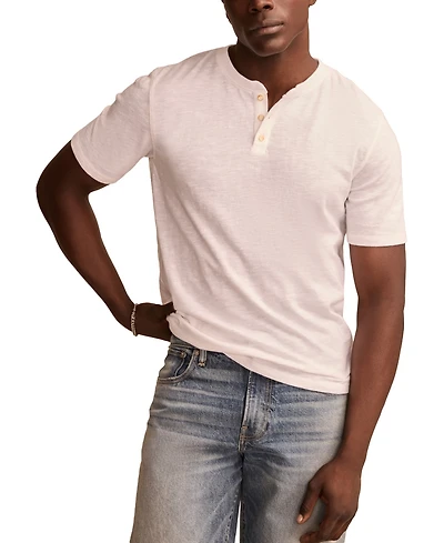 Lucky Brand Men's Linen Short Sleeve Henley Shirt