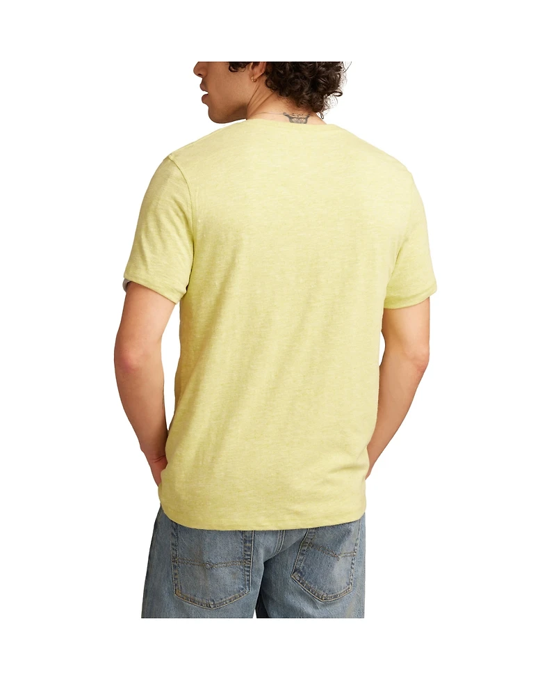 Lucky Brand Men's Linen Short Sleeve Henley Shirt