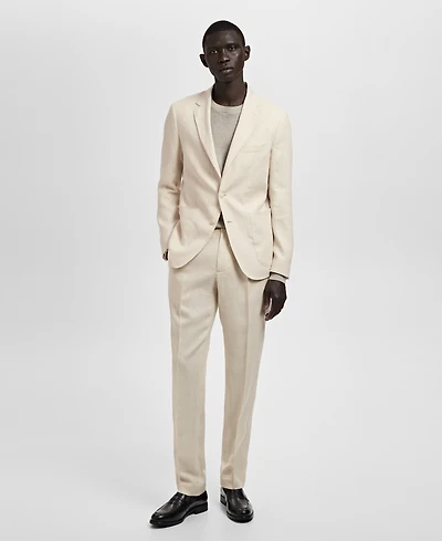 Mango Men's Salerno Linen Slim-Fit Suit Blazer