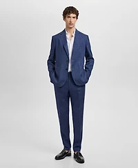 Mango Men's Salerno Linen Slim-Fit Suit Pants