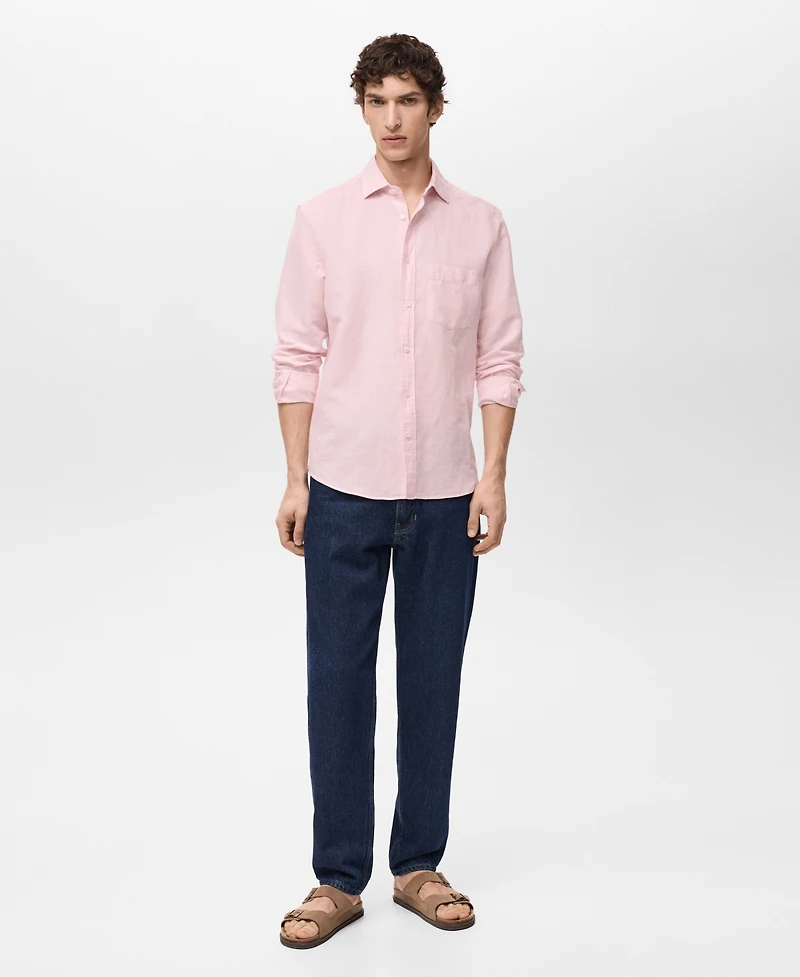 Mango Men's Classic-Fit Linen Shirt