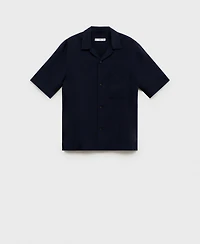 Mango Men's Lyocell Pocketed Shirt