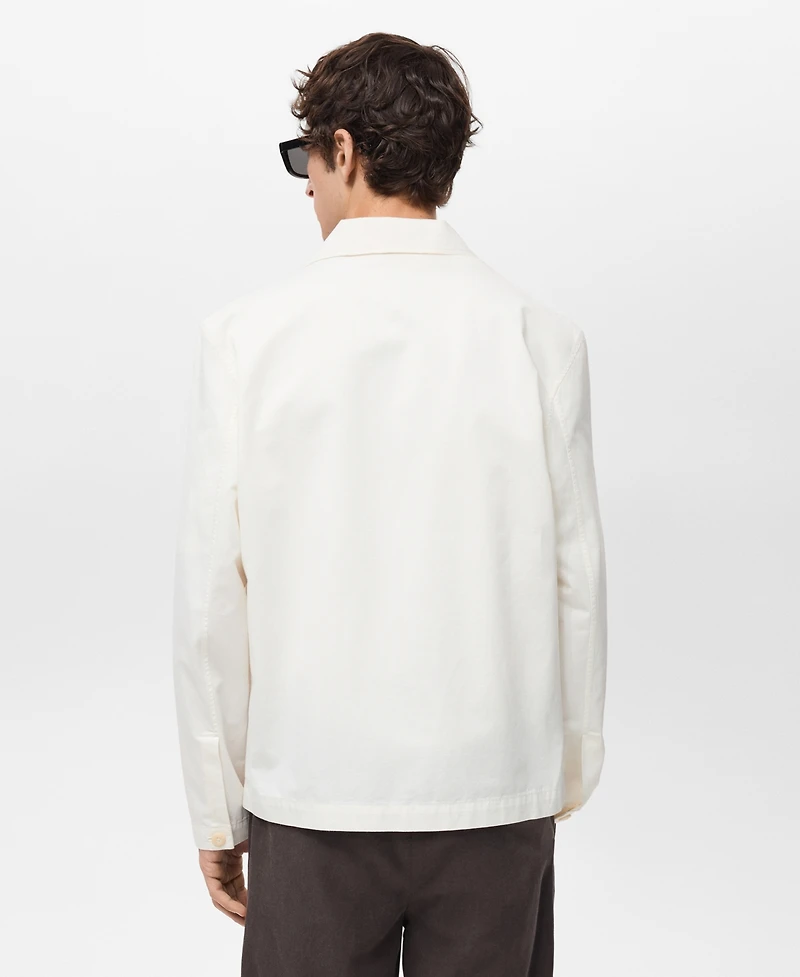 Mango Men's Linen Cotton Overshirt