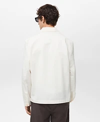 Mango Men's Linen Cotton Overshirt