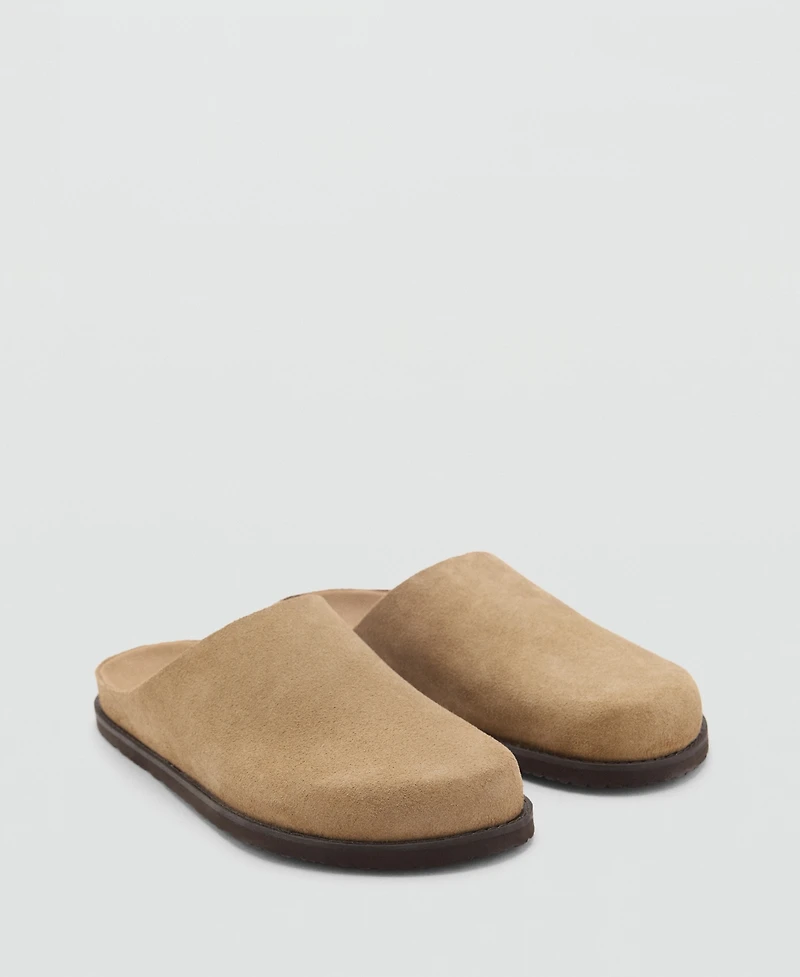 Mango Men's Suede Leather Clogs