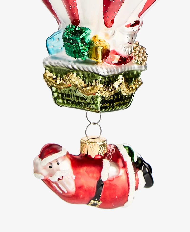 Holiday Lane Macy's Checkered Hot Air Balloon Ornament, Exclusively at Macy's