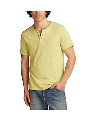 Lucky Brand Men's Linen Short Sleeve Henley Shirt