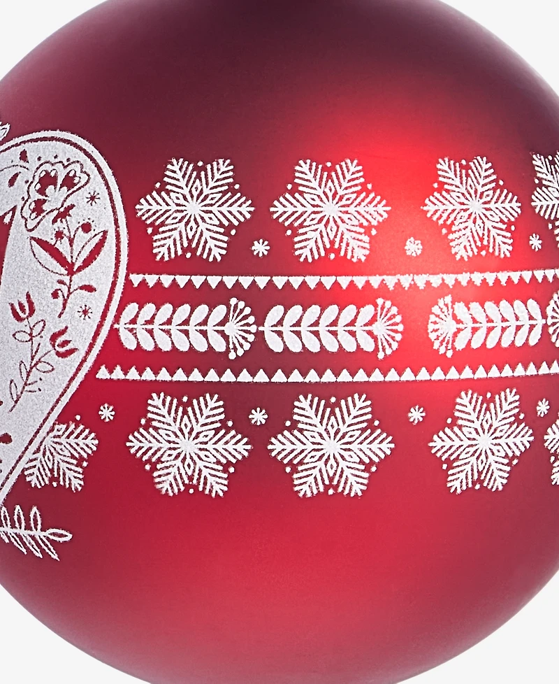 Holiday Lane Nordic Wonderland Folk Ball Ornament, Macy's Exclusive