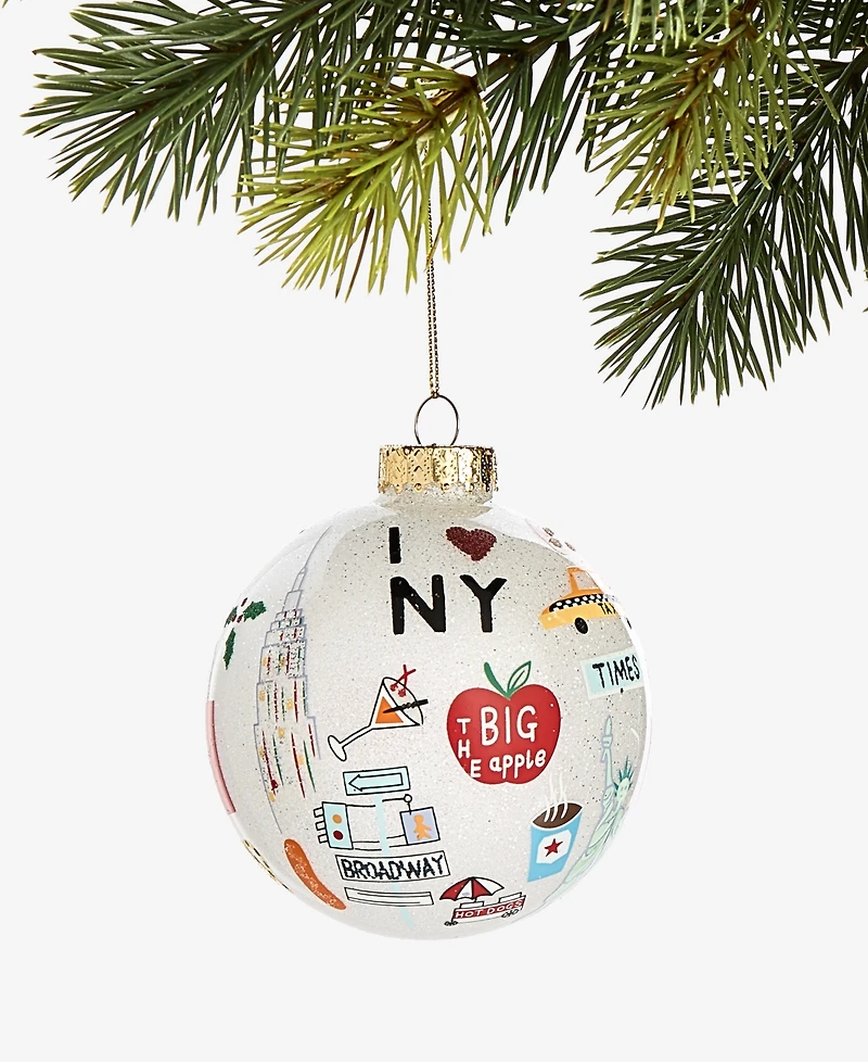 Holiday Lane New York City Icons Glass Ball Ornament, Macy's Exclusive