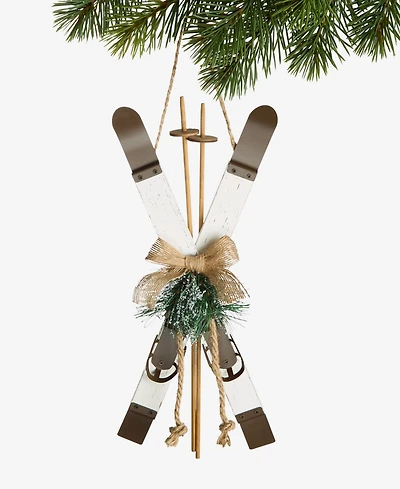 Holiday Lane Nordic Wonderland Skis Ornament, Macy's Exclusive