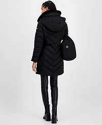 Michael Kors Women's Faux-Fur-Trim Hooded Puffer Coat