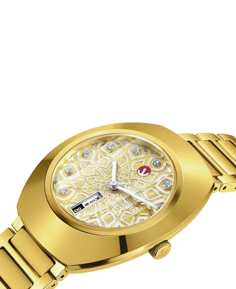 Rado Unisex Swiss Automatic DiaStar Original Gold Pvd Stainless Steel Bracelet Watch 38mm