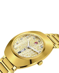 Rado Unisex Swiss Automatic DiaStar Original Gold Pvd Stainless Steel Bracelet Watch 38mm