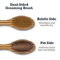 Country Living Dual-Sided Natural Bamboo Wood Dog Brush