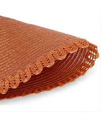 Dainty Home Chantilly 15" Round Woven Placemats Set of 6 - Durable, Reversible & Non-Slip Table Mats