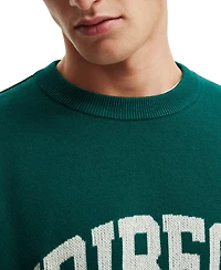 Cotton On Men's Heritage Crew Knit Sweatshirt