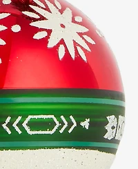 Holiday Lane Nordic Wonderland Glass Ball Ornament, Macy's Exclusive