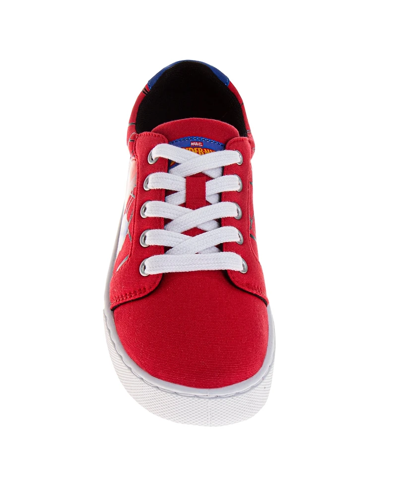 Spider-Man Little and Big Boys Lace Up Canvas Sneakers