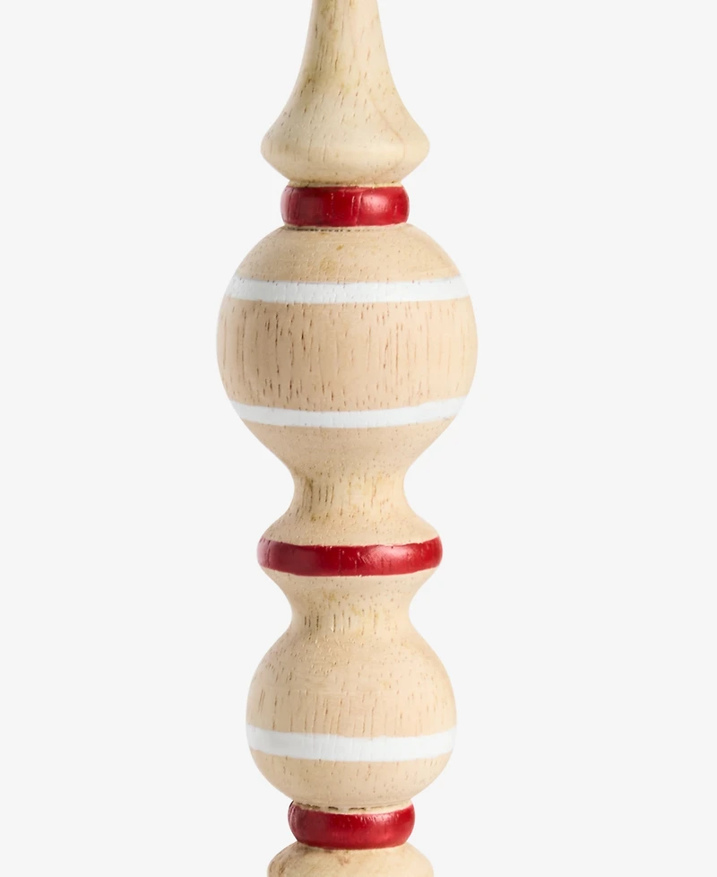 Holiday Lane Nordic Wonderland Wood Finial Ornament, Macy's Exclusive