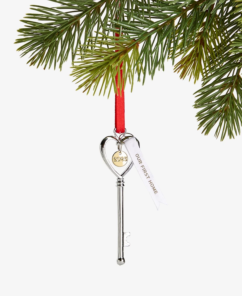 Holiday Lane Our First Home 2025 Heart Key Ornament, Macy's Exclusive