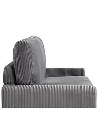 Serta 53.3" Corduroy Danson Convertible Loveseat with Charging Port