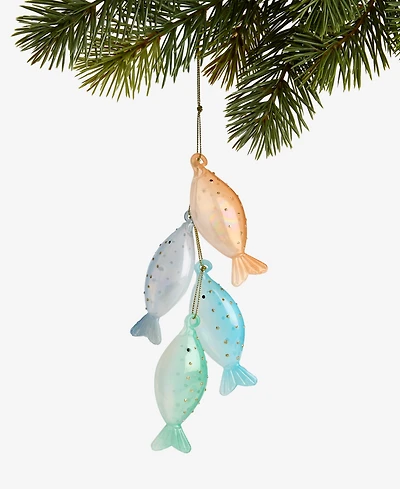 Holiday Lane Seaside Glass Fish Pendant Ornament, Macy's Exclusive
