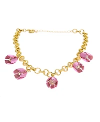 Betsey Johnson Faux Stone Garden Glam Statement Tulip Bib Necklace