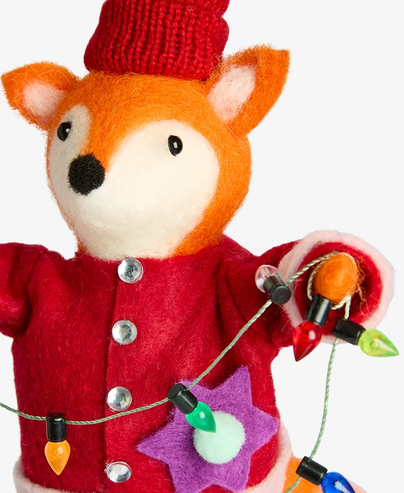 Holiday Lane Tiny Tidings Fabric Fox Ornament, Macy's Exclusive