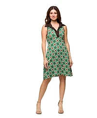 24seven Comfort Apparel Women's Sleeveless Collared Mini Dress