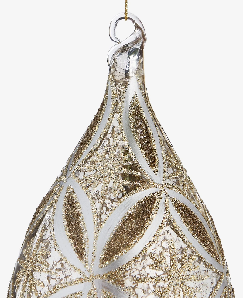Holiday Lane Blessed Gold-Tone Glass Drop Ornament, Macy's Exclusive