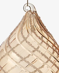 Holiday Lane Berry Tones Glass Drop Twist Ornament, Macy's Exclusive