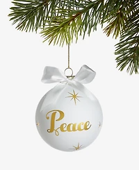 Holiday Lane Blessed Glass Peace 2025 Ball Ornament, Macy's Exclusive