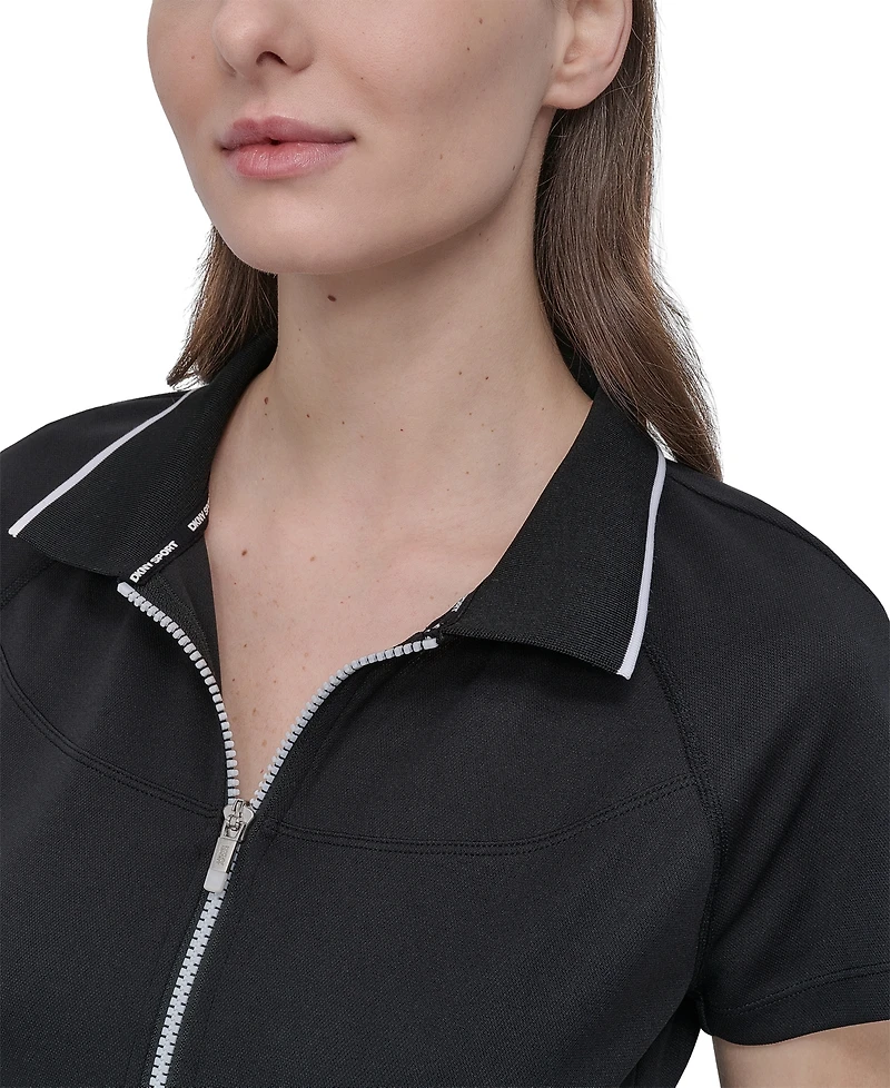 Dkny Sport Women's Court Pique Knit Polo Dress