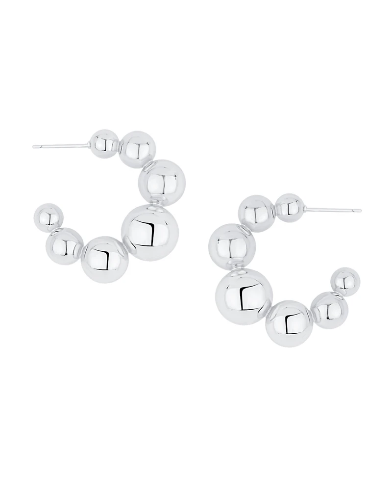 And Now This Graduated Ball C Hoop Earrings