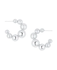 And Now This Graduated Ball C Hoop Earrings