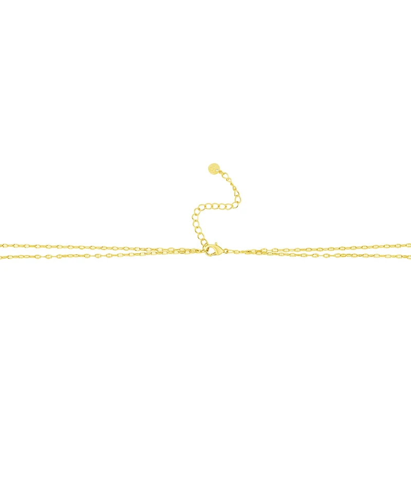 And Now This Cubic Zirconia Double Layer Y Necklace