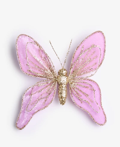 Holiday Lane Enchanted Forest Purple Glitter Butterfly Ornament, Macy's Exclusive