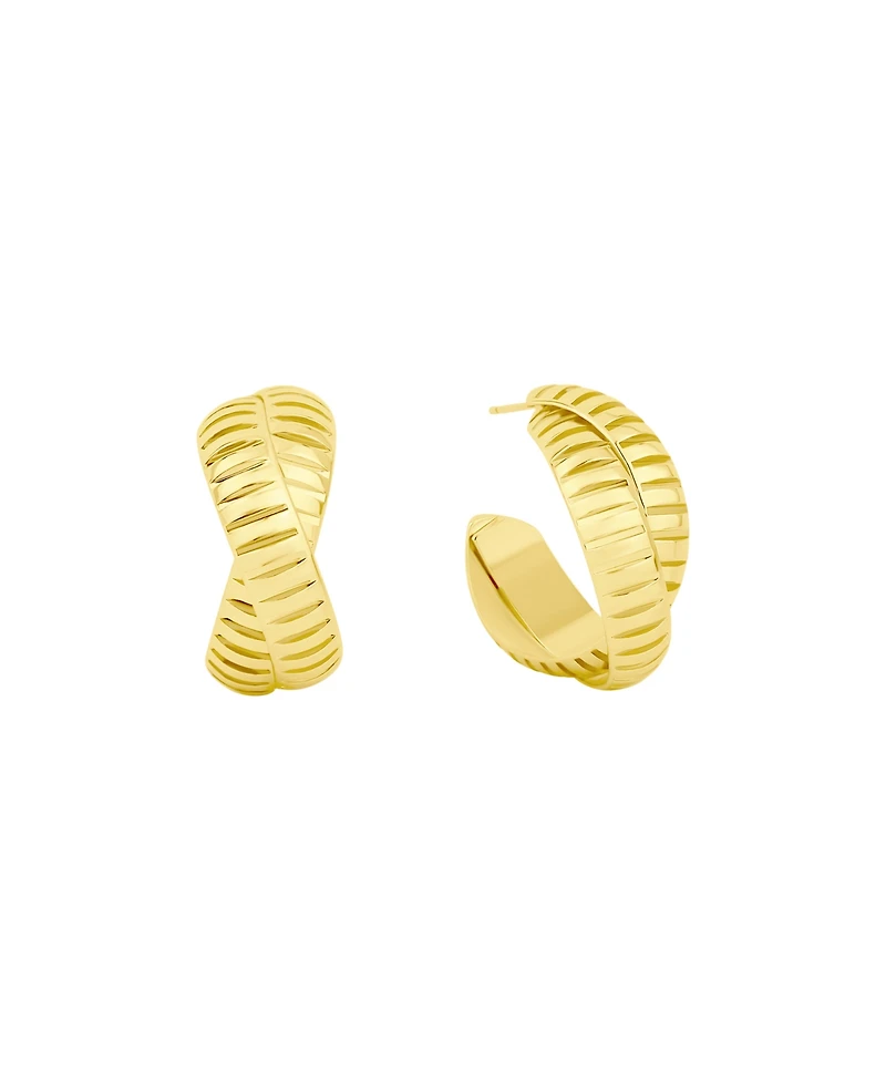 And Now This Textured X C Hoop Earrings