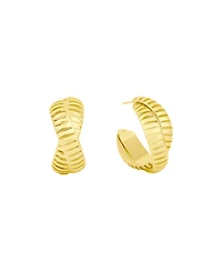 And Now This Textured X C Hoop Earrings
