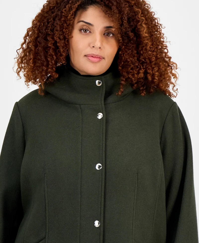 Michael Michael Kors Plus Size Hooded Coat, Exclusively at Macy's
