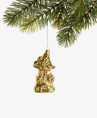 Holiday Lane Enchanted Forest Glass Fairy House Ornament, Macy's Exclusive