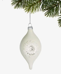 Holiday Lane Iced Delight White Reflector Finial Ornament, Macy's Exclusive