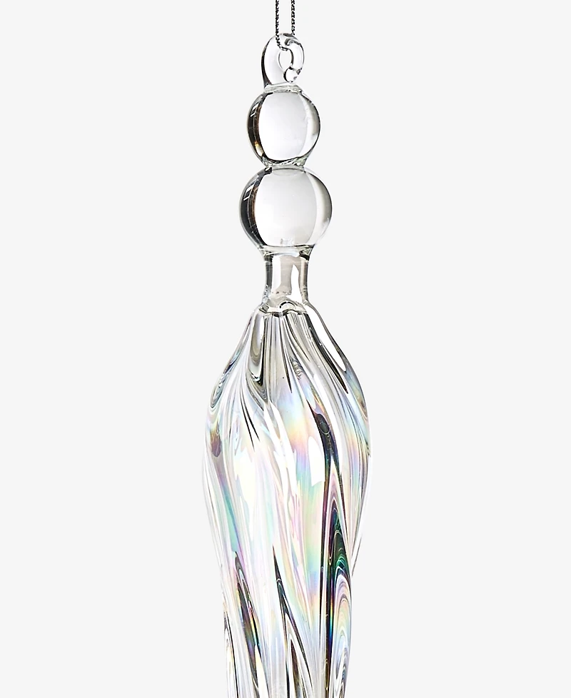 Holiday Lane Iced Delight Glass Finial Ornament, Macy's Exclusive