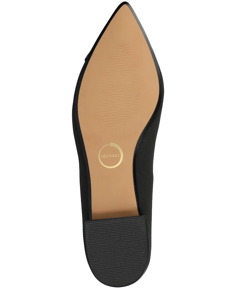 Journee Collection Women's Carmin Slip On Pointed Toe Dress Flats