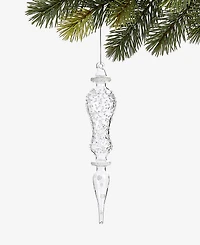 Holiday Lane Iced Delight Glass Finial Ornament, Macy's Exclusive