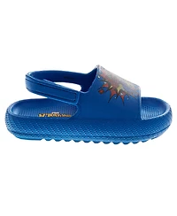 Spider-Man Toddler Boys Marvel Hook and Loop Backstrap Slides