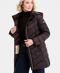 Michael Michael Kors Petite Hooded Packable Puffer Coat, Exclusively at Macy's